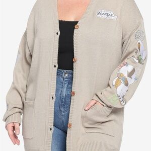 Avatar the last airbender momo and appa Beige cardigan Sweater